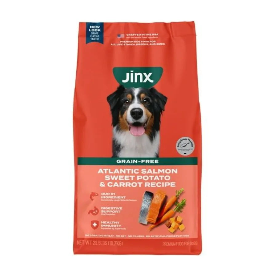 Jinx Salmon Sweet Potato Carrot Dry Dog Food Grain Free 23.5 lb. bag