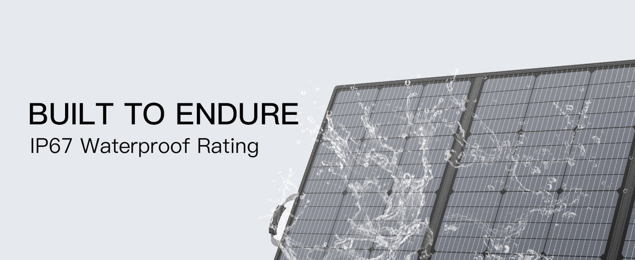 MHPOWOS 400W Portable Solar Panel, Lightweight Foldable Solar Panels with an Adjustable Kickstand, IP67 Waterproof Solar Charger