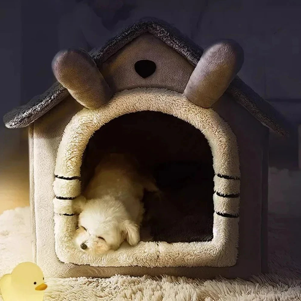 Simple Dog House Soft Pet Bed Keep Warm Bed with Removable Four Season Universal Cushion Wear Resistant and Durable Dog House