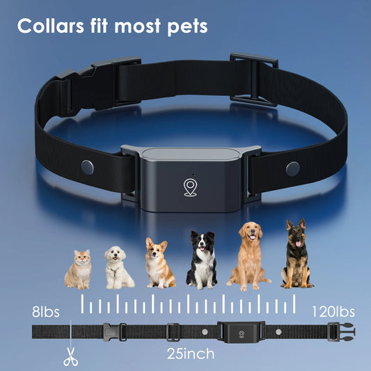 4G GPS Tracker Pet for Dog Cat Fashion Neck Collar Location Smart Tracking Limitation Lost 4G SIM