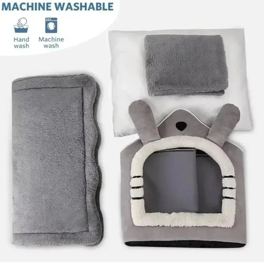 Simple Dog House Soft Pet Bed Keep Warm Bed with Removable Four Season Universal Cushion Wear Resistant and Durable Dog House