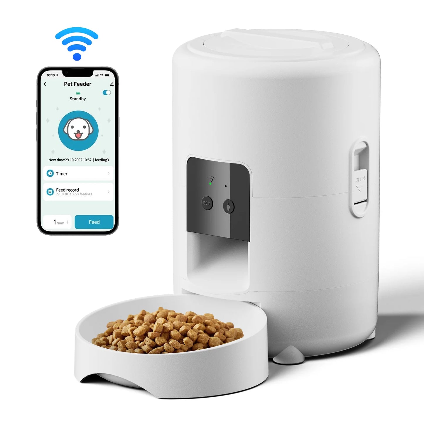 2L Camera Pet Feeder Timing Smart Automatic Feeder For Cats Dog Button WIFI APP Video Intelligent Dry Food Dispenser Dog Bowl