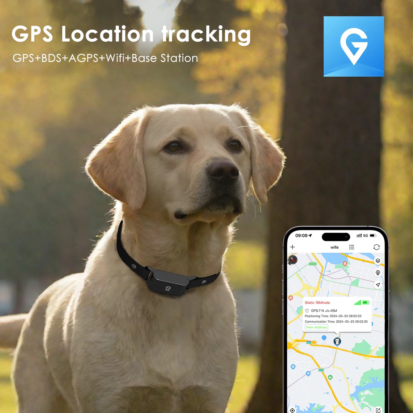 4G GPS Tracker Pet for Dog Cat Fashion Neck Collar Location Smart Tracking Limitation Lost 4G SIM
