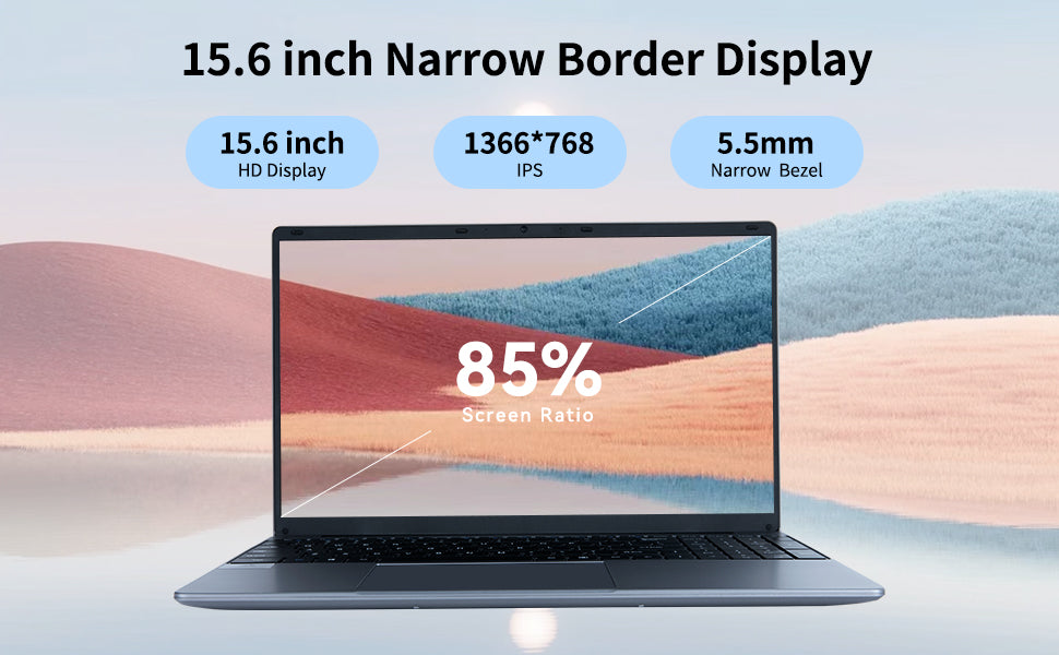 Notebook 15.6 Inch Laptop Windows 11 1366*768 Cheap Portable Intel Celeron N5095 Quad-Core Processors Laptop 8 RAM 256GB ROM